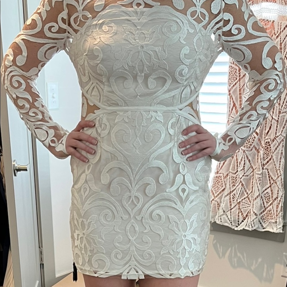 White dress, with tags. Smokeless home